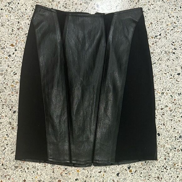 Helmut Lang black 100% lamb leather mini skirt 4 worn once - Picture 1 of 8
